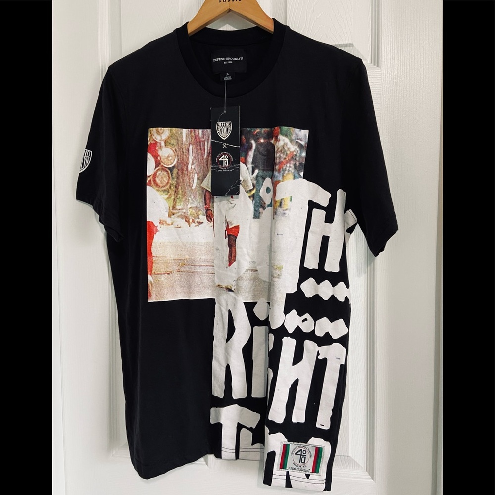 BNWT 'VINTAGE' DEFEND BROOKLYN 40 ACRES & A MULE 'DO THE RIGHT THING" TEE LARGE